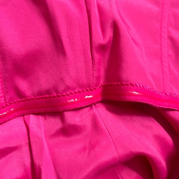 BCBGMaxAzaria Floral Strapless Dreas Hot Pink Sz 0 - Picture 4 of 8